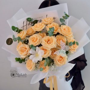Bó hoa tone vàng trắng - L500