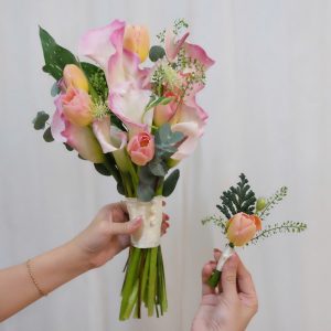 Hoa cưới tulip mix calla - L1200