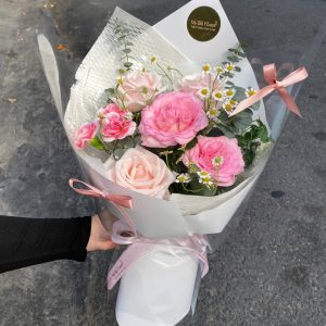 Bó hoa bút chì tone hồng trắng - L250