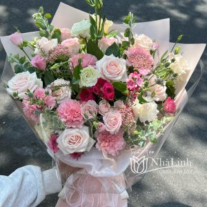 Bó hoa mix tone hồng - L650