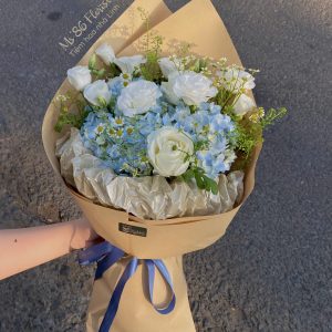 Bó cẩm tú cầu mix cát tường - L300