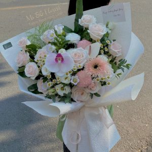 Bó hoa tone hồng pastel - L550
