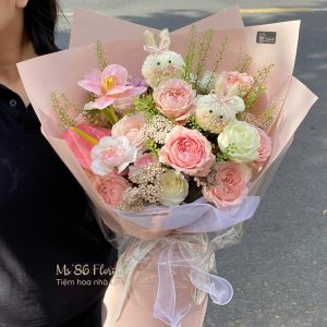 Bó thỏ mix tulip - L500