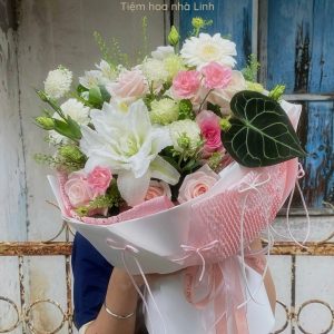 Bó hoa mix ly kép - L600