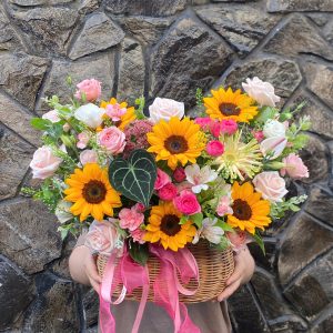 Giỏ hoa hường dương - L500