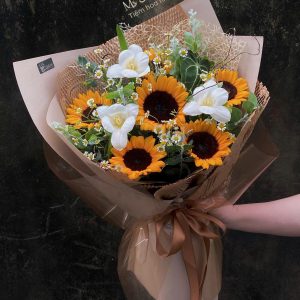 Bó hướng dương mix tulip - L500